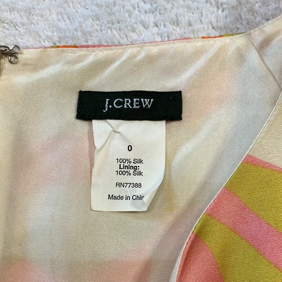 J Crew silk abstract print shift - Picture 4 of 8
